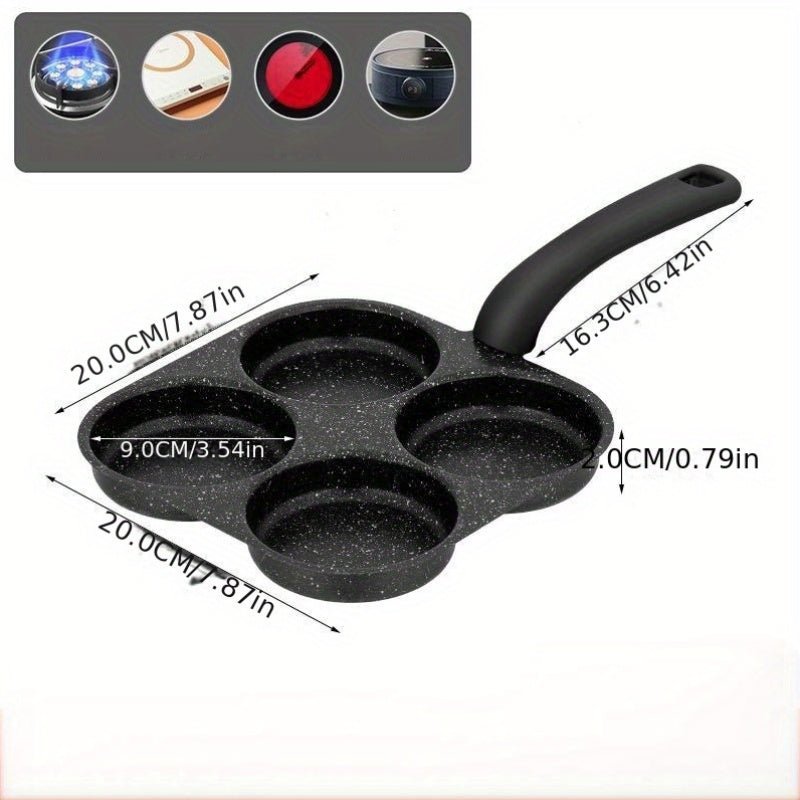 4-Hole Non-Stick Egg & Omelette Pan – Medical Stone Breakfast Frying Pan