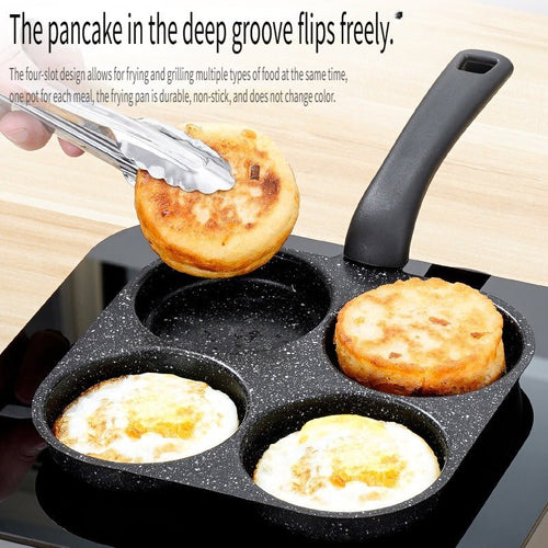 4-Hole Non-Stick Egg & Omelette Pan – Medical Stone Breakfast Frying Pan