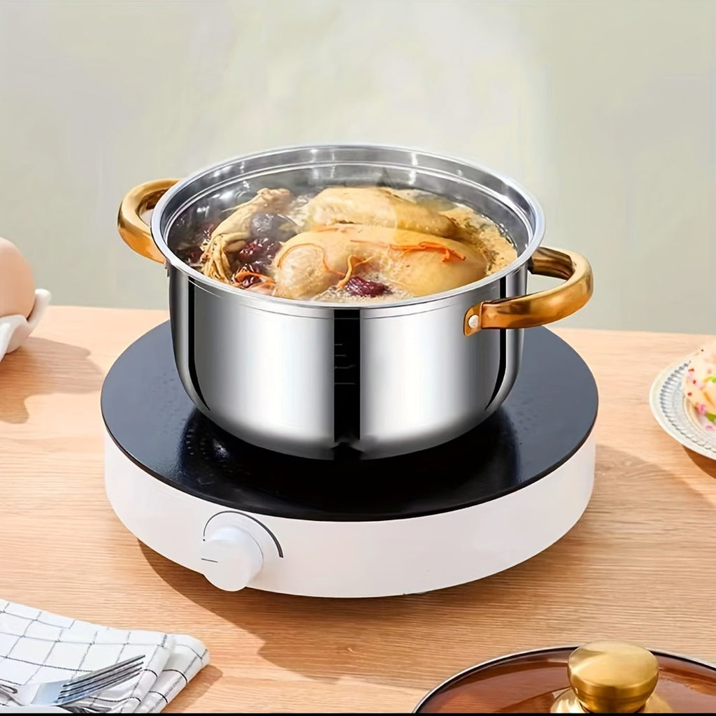 5-Piece Golden Cookware Set - Durable, Multi-Purpose, Easy Clean