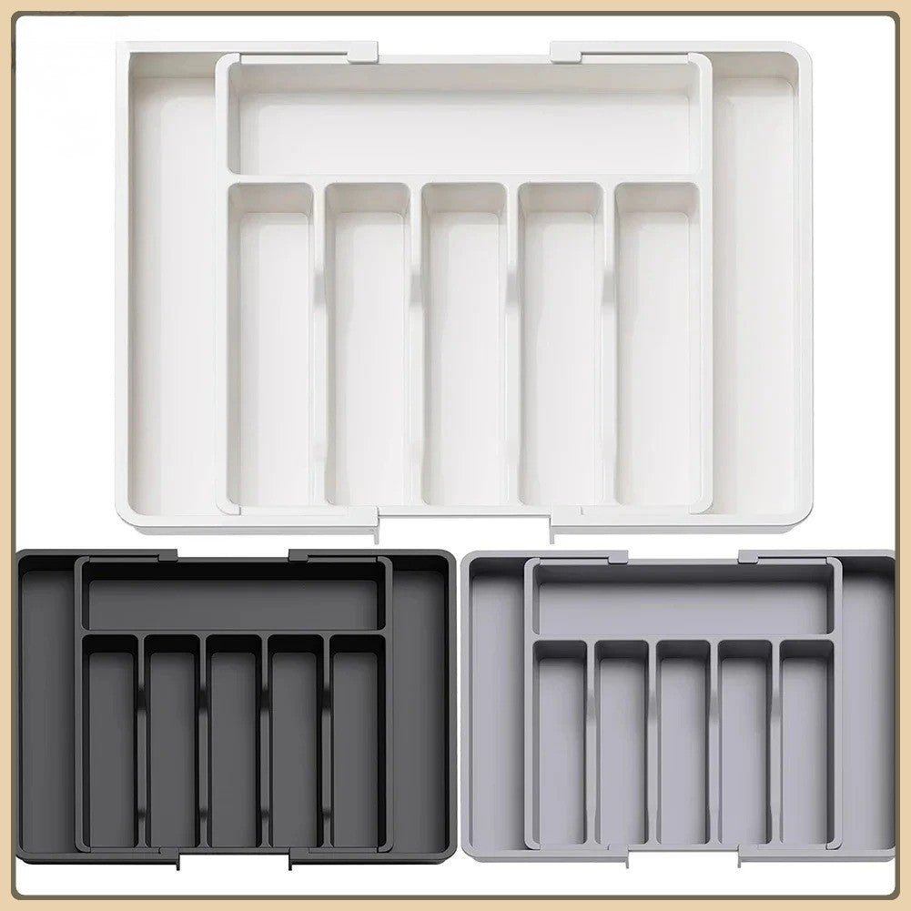 Adjustable Cutlery Organizer - Expandable Kitchen Drawer Tray