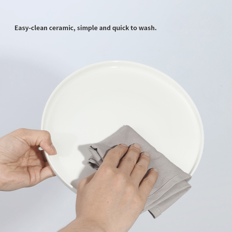 Ceramic Plates Dinner Set - 12Pcs Bone China Tableware