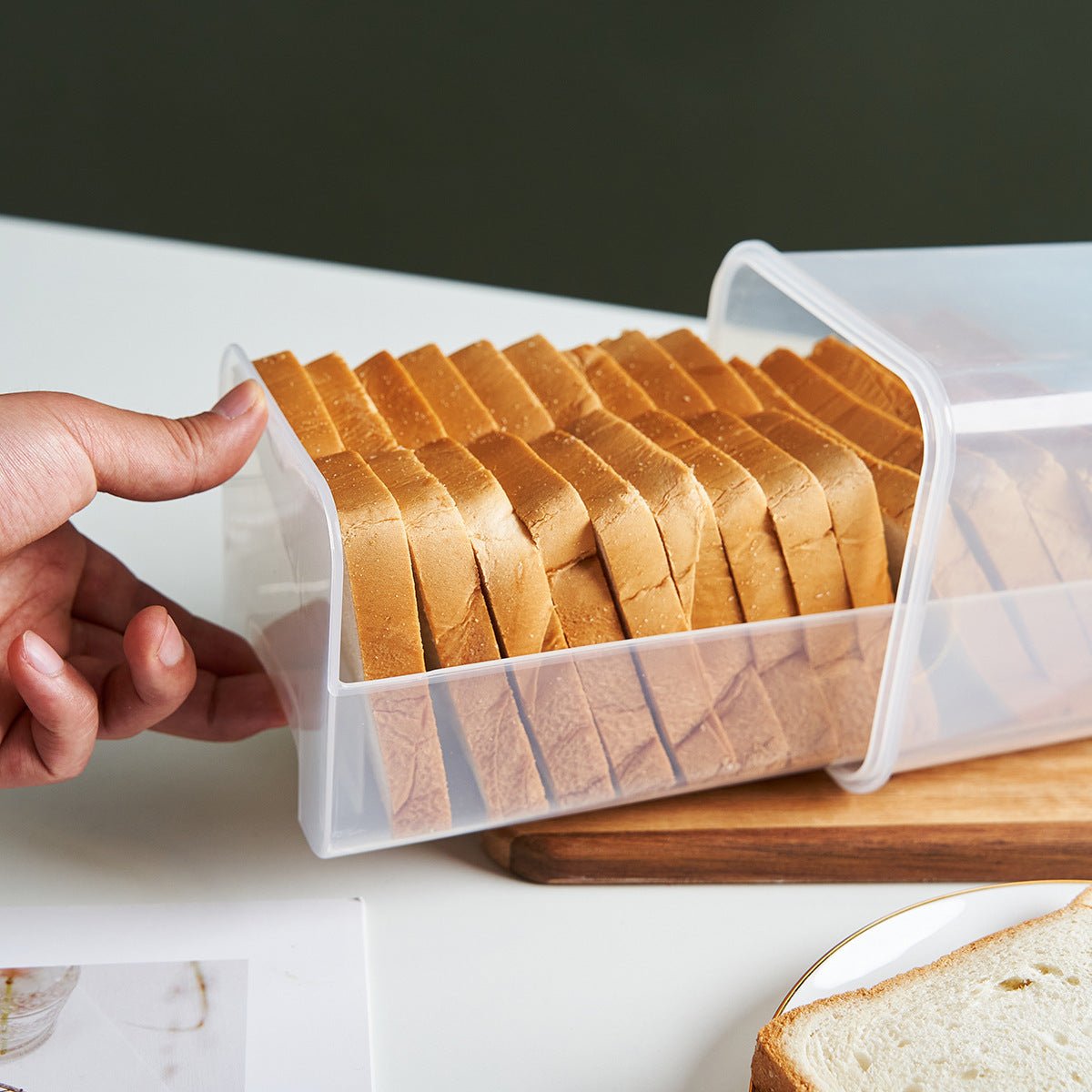 Clear Airtight Bread Box - Tall Bread Saver with Lid