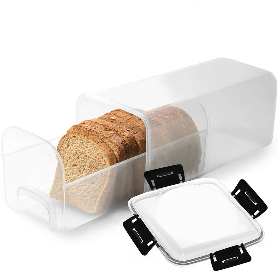 Clear Airtight Bread Box - Tall Bread Saver with Lid