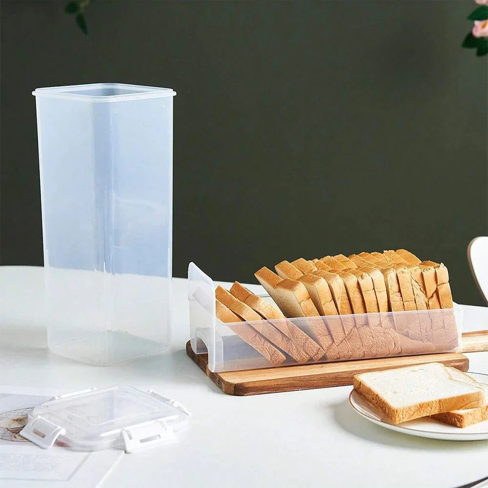 Clear Airtight Bread Box - Tall Bread Saver with Lid