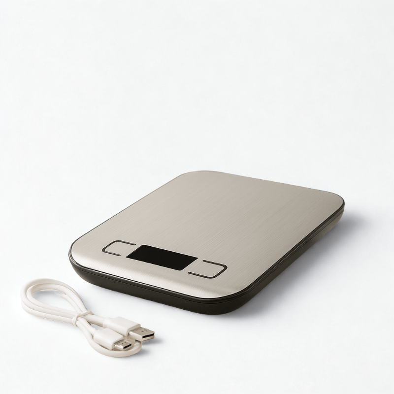 Digital Kitchen Scale USB Rechargeable LCD Display