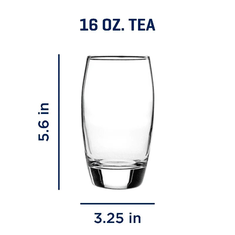 Glassware Set of 8 - Heavy Base, Clear