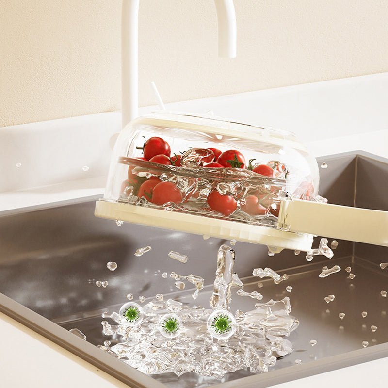 Fruit & Veggie Strainer: 2-in-1 Drain Basket with Lid