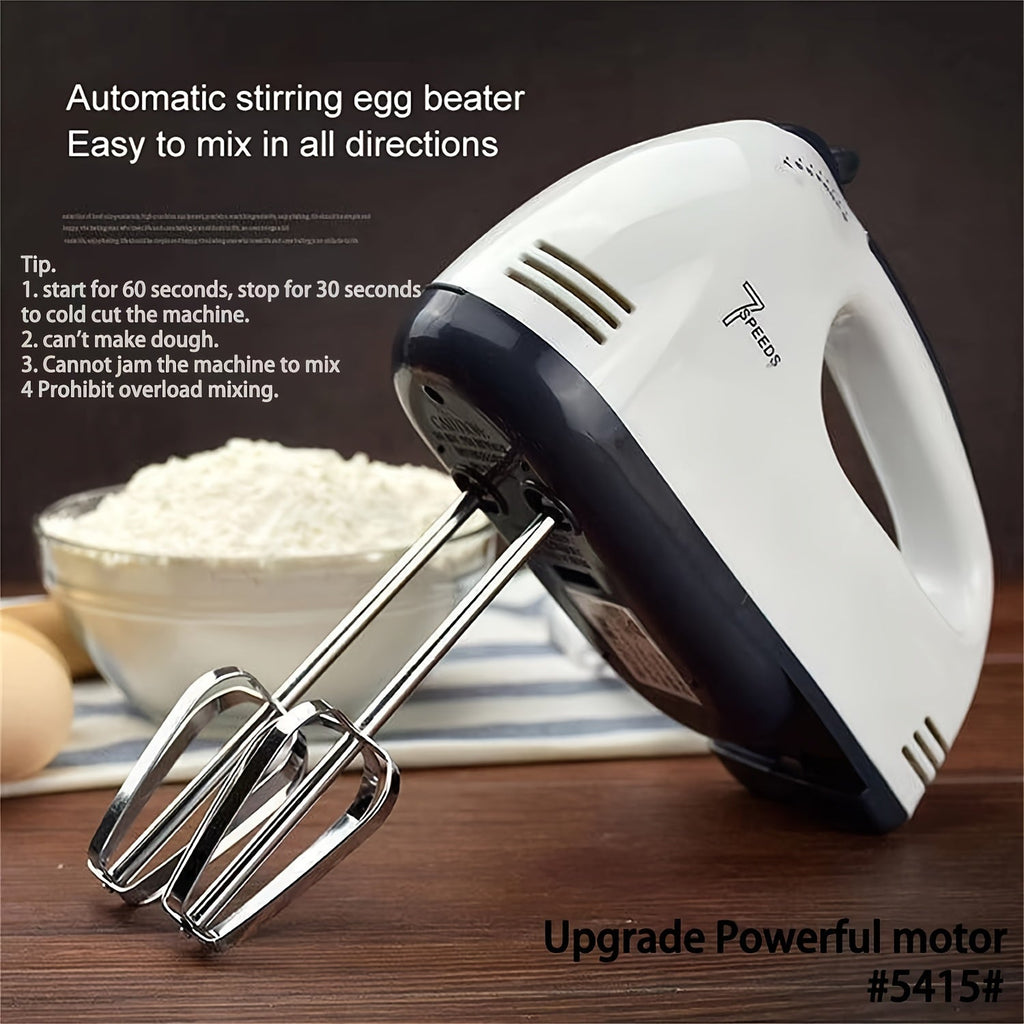Hand Mixer 7-Speed, Stainless Steel, Perfect for Baking & Whisking