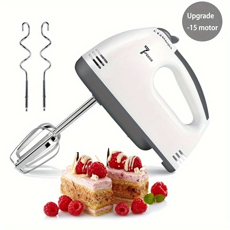 Hand Mixer 7-Speed, Stainless Steel, Perfect for Baking & Whisking