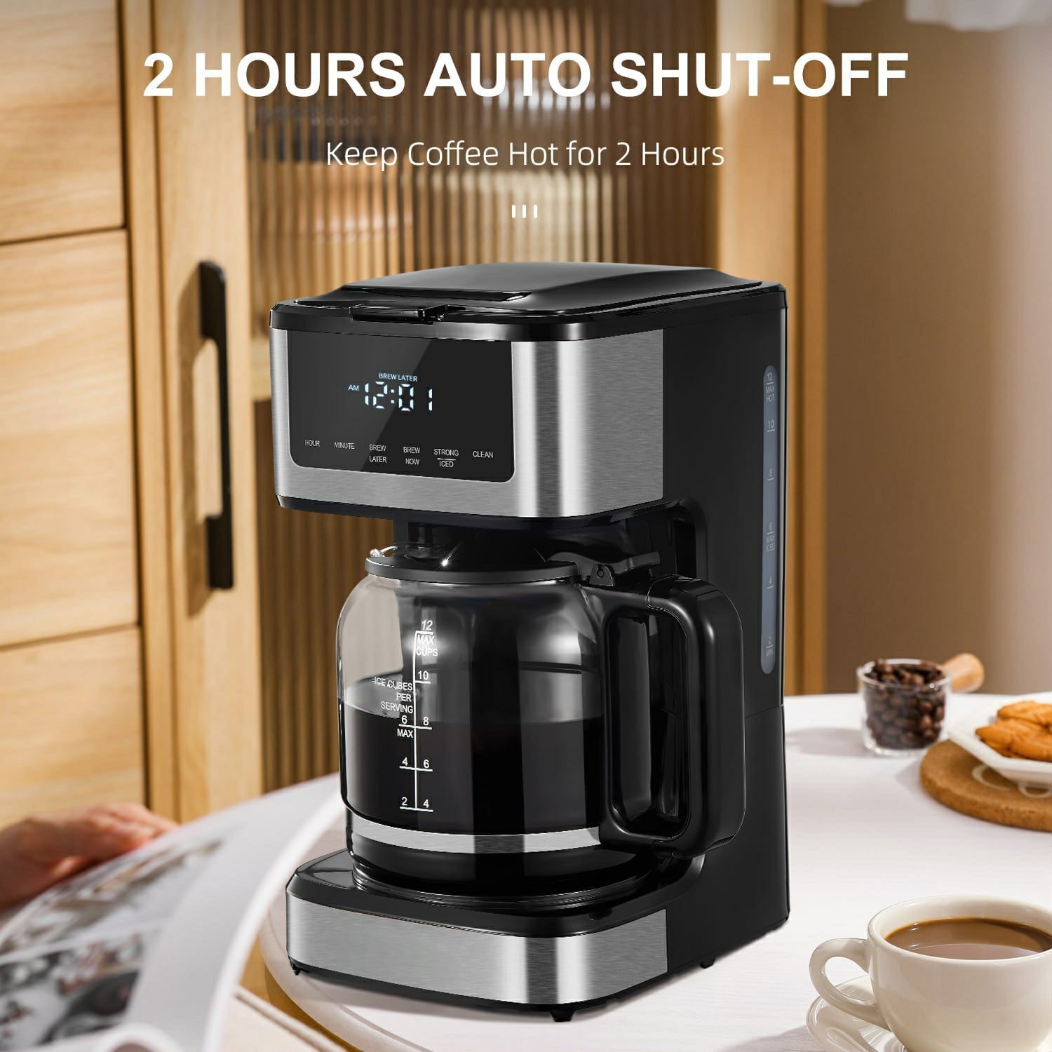 Drip Coffee Maker 12-Cup with Touchscreen